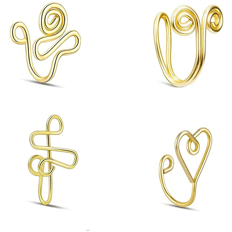 Women's African Nose Piercings (Clip On )