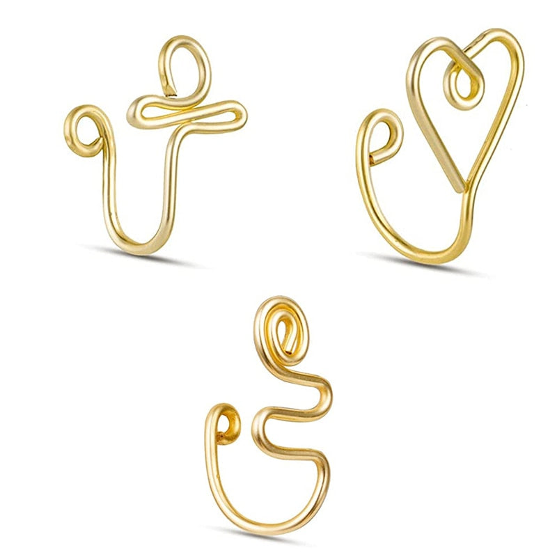 Women's African Nose Piercings (Clip On )