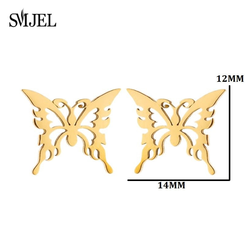 Women's Retro and Trendy Style Stud Butterfly Ear Piercing