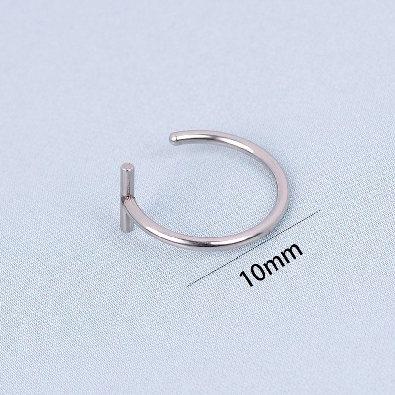 New Punk Titanium Steel Lip Piercings  (Cuff Clip)
