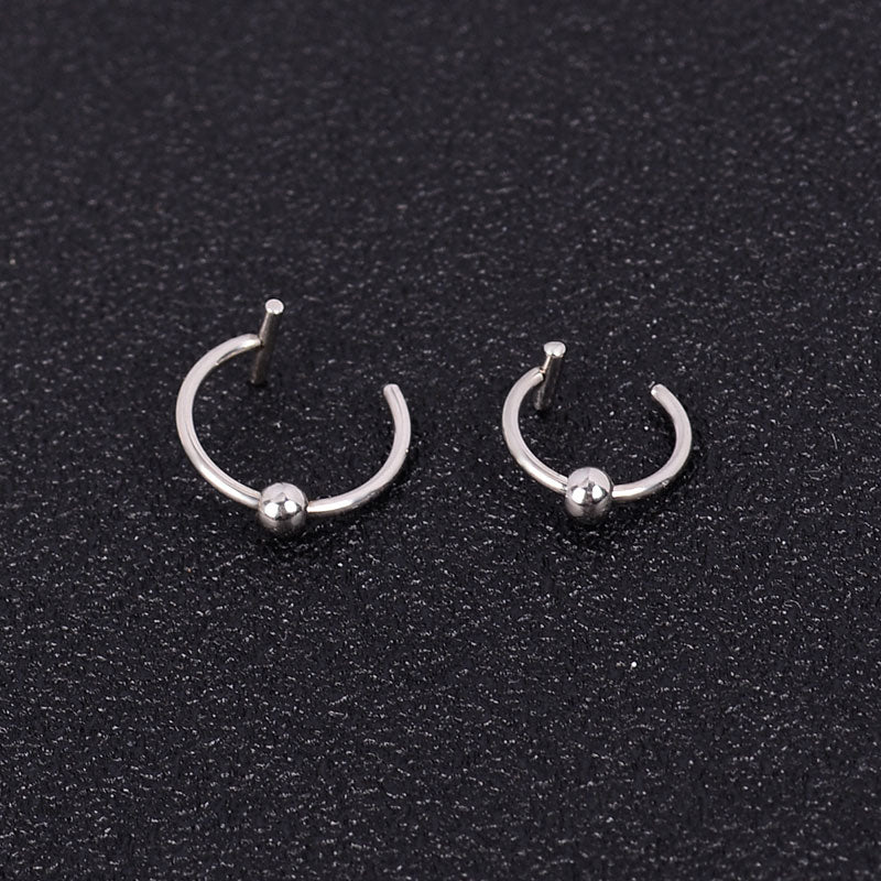 New Punk Titanium Steel Lip Piercings  (Cuff Clip)