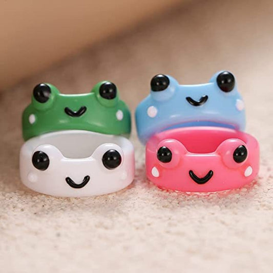 Women's Cute Frog Acrylic Ring