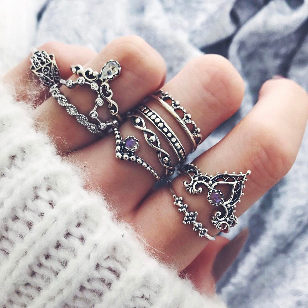 Women's Vintage Bohemian Style Ring Sets