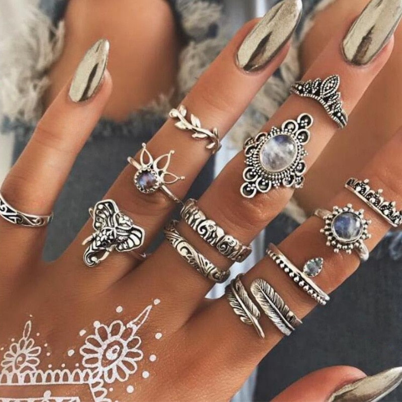 Women's Vintage Bohemian Style Ring Sets