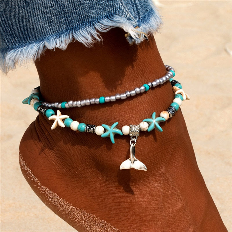 Woman's Bohemian Style Beach Anklet