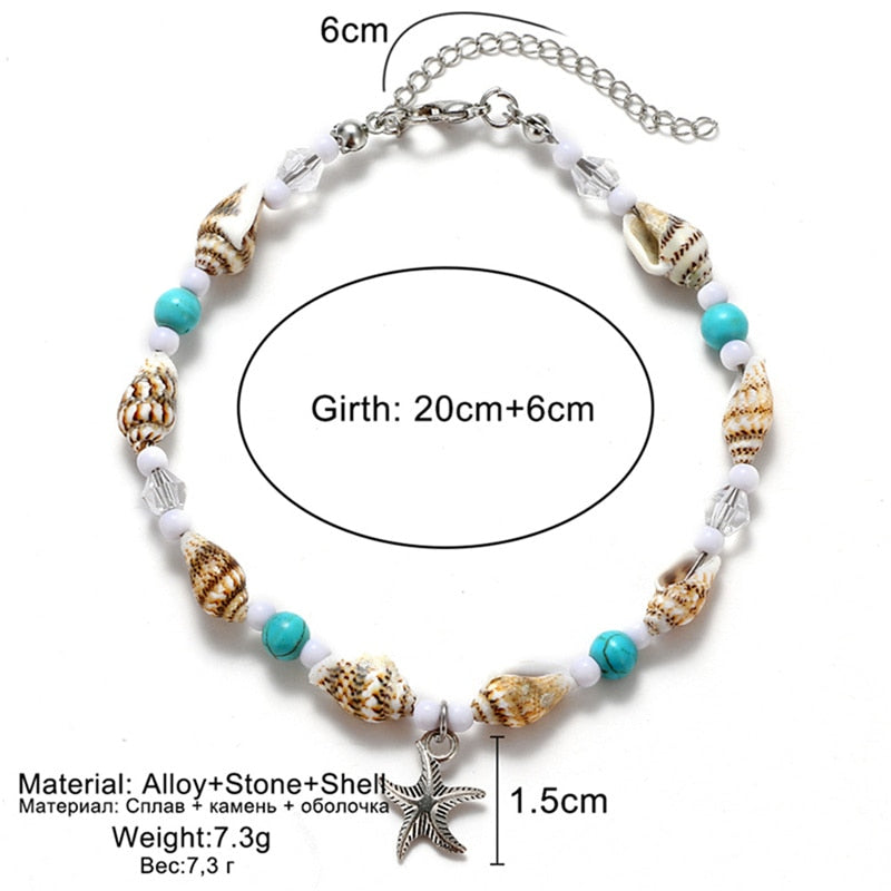 Woman's Bohemian Style Beach Anklet