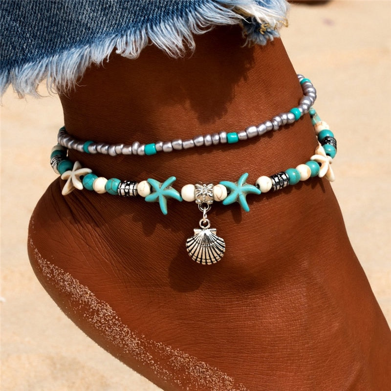 Woman's Bohemian Style Beach Anklet