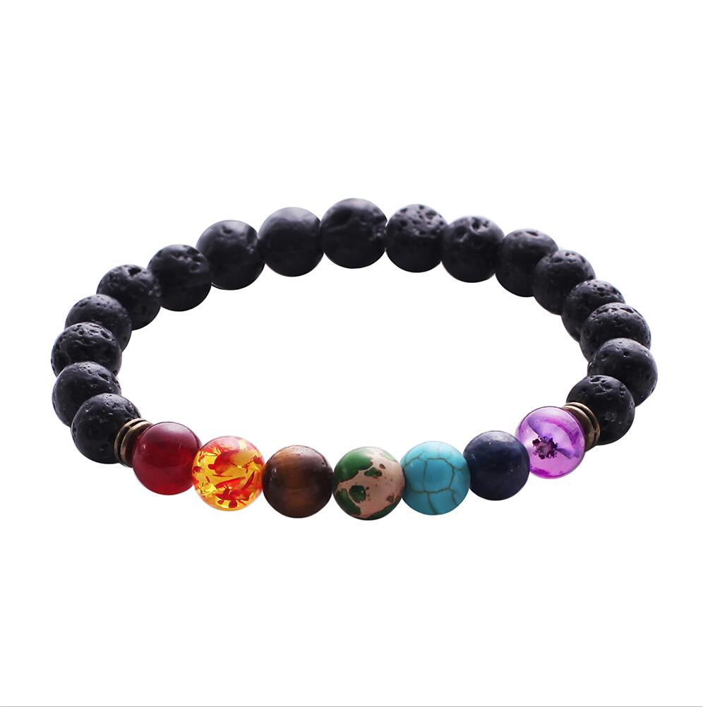 Women's Stone Healing Chakra Pray Mala Bracelet