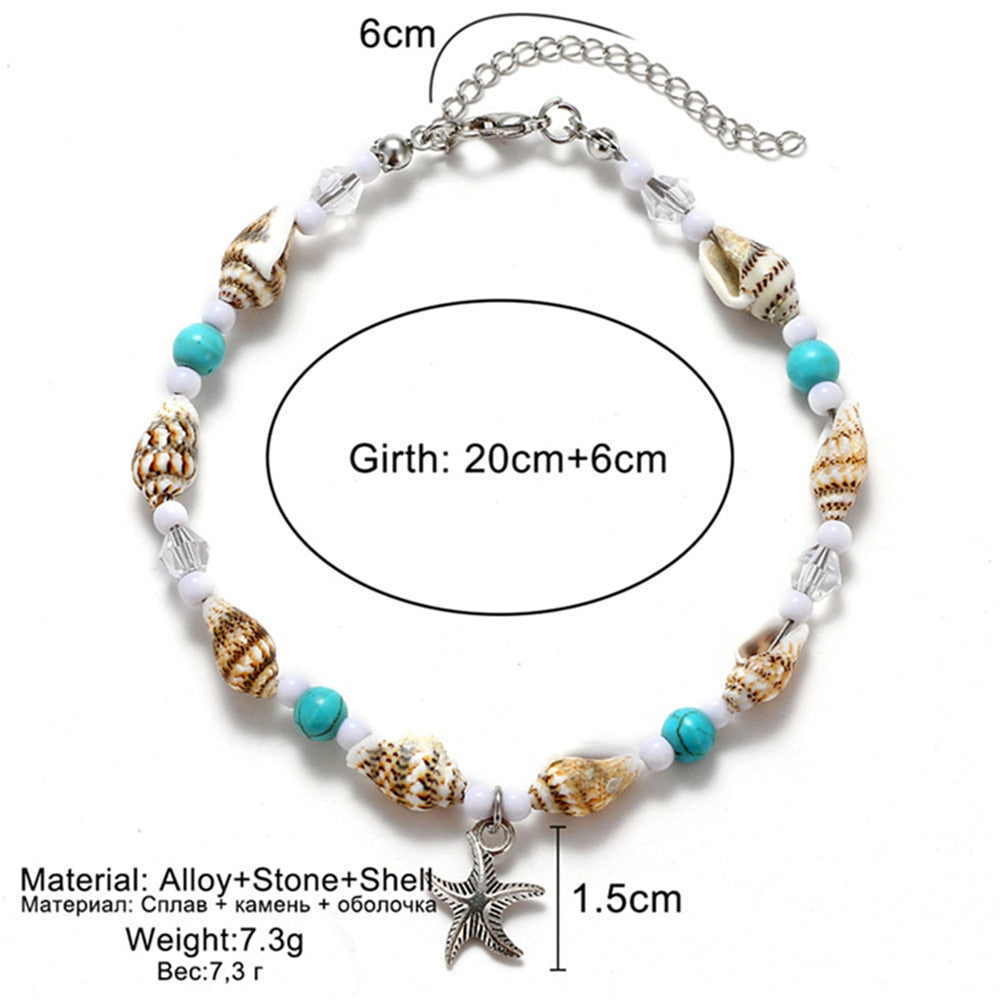 Woman's Bohemian Style Beach Anklet