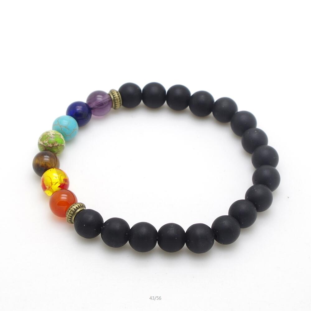 Women's Stone Healing Chakra Pray Mala Bracelet