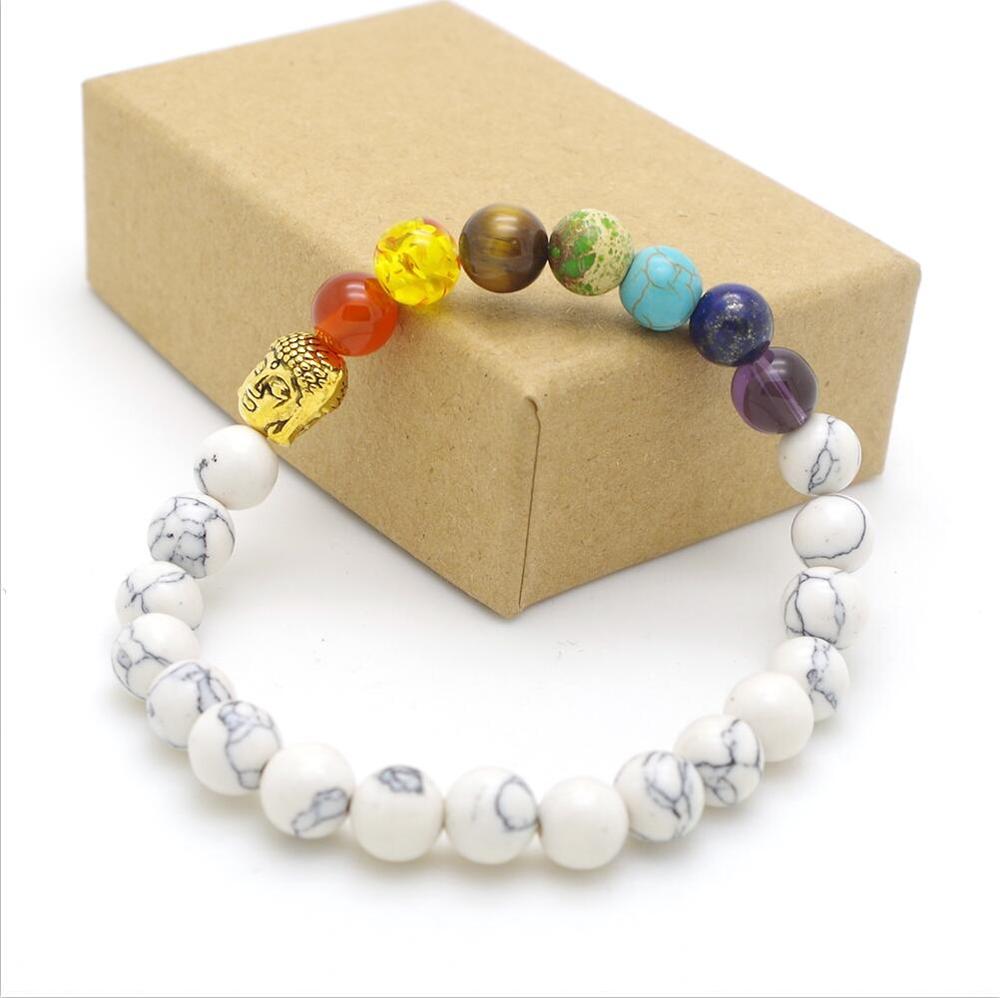 Women's Stone Healing Chakra Pray Mala Bracelet