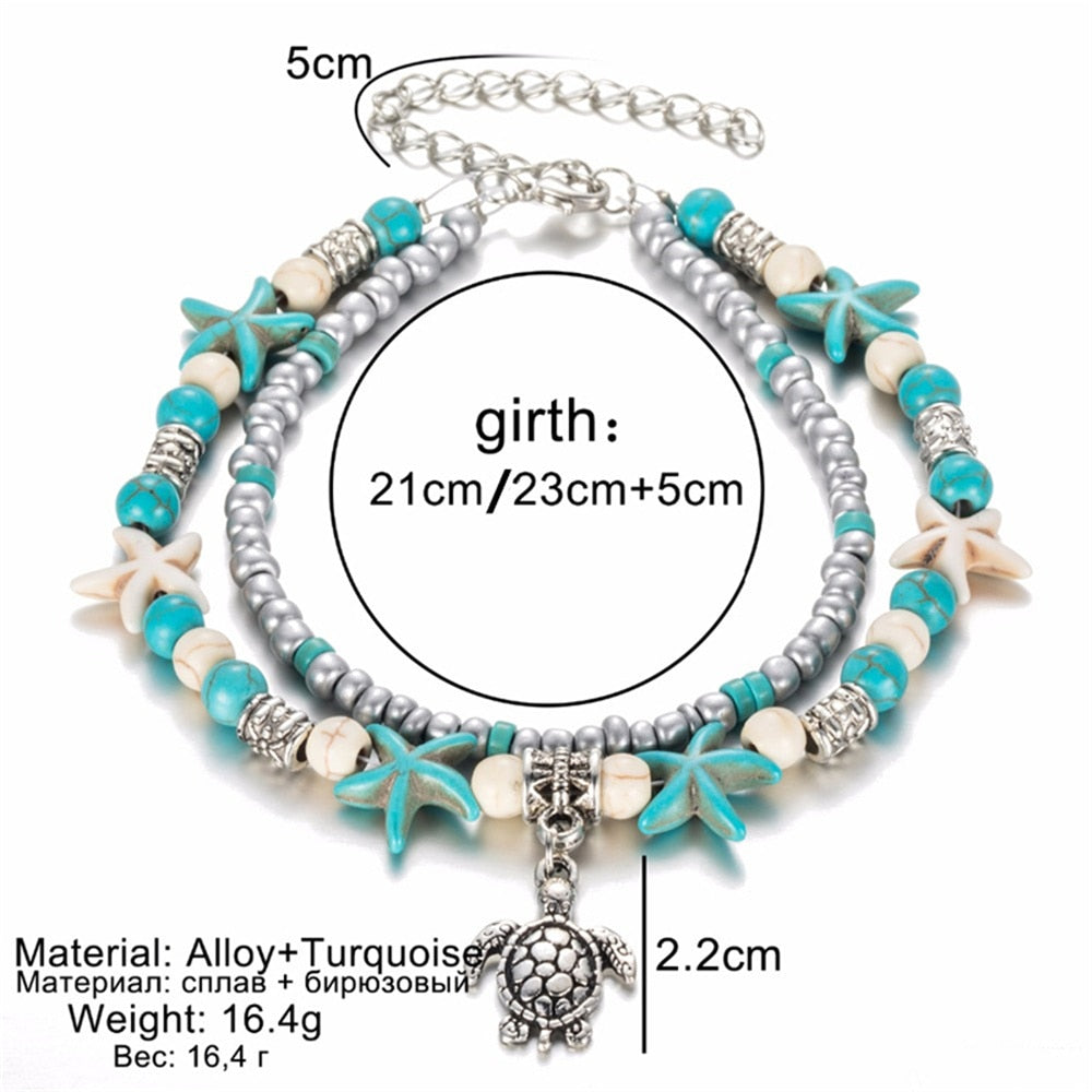 Woman's Bohemian Style Beach Anklet