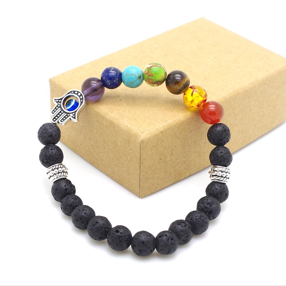 Women's Stone Healing Chakra Pray Mala Bracelet