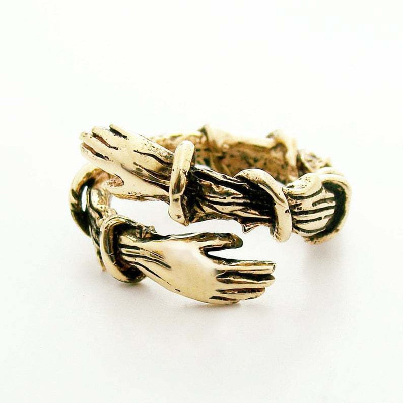 Rings Adjustable Gothic Hug Muscle Hands