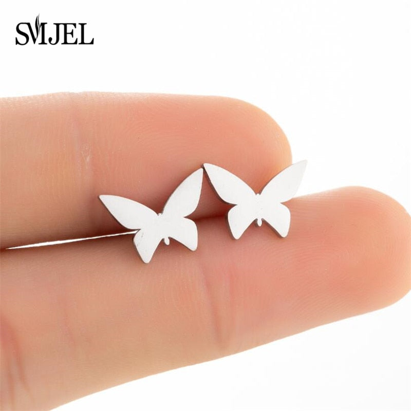 Women's Retro and Trendy Style Stud Butterfly Ear Piercing
