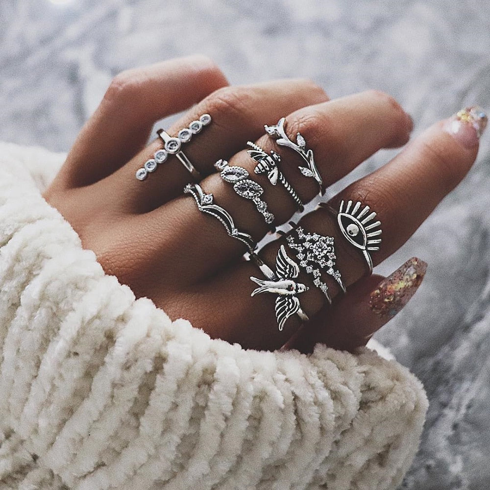 Women's Vintage Bohemian Style Ring Sets