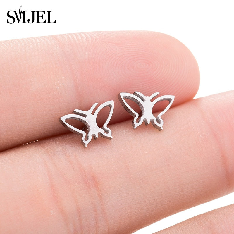 Women's Retro and Trendy Style Stud Butterfly Ear Piercing