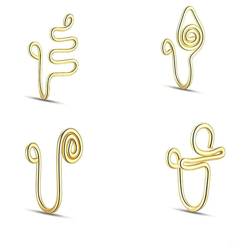 Women's African Nose Piercings (Clip On )