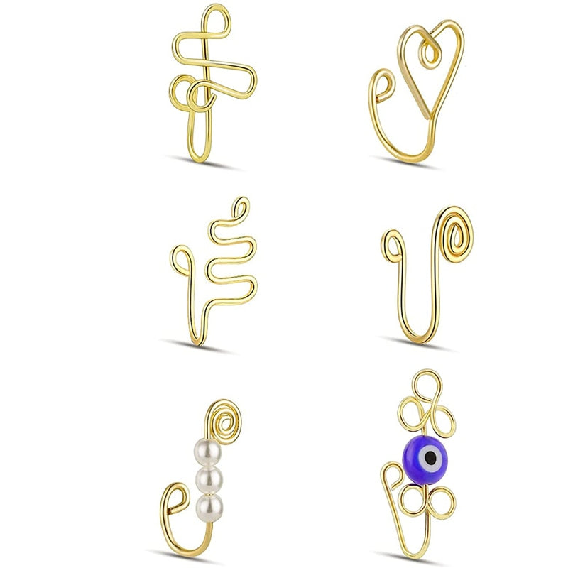 Women's African Nose Piercings (Clip On )