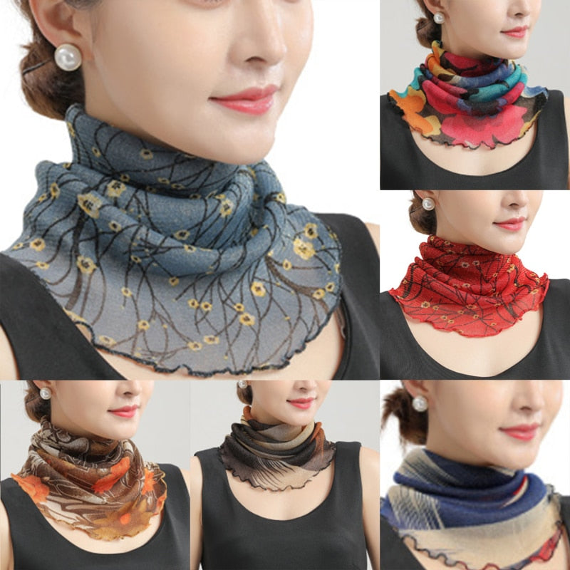 Women's Trendy Chiffon Neck Collar Scarfs