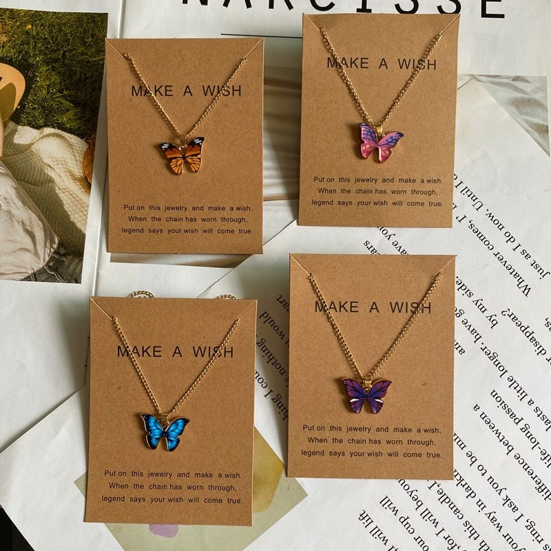 Women  New Butterfly Necklace