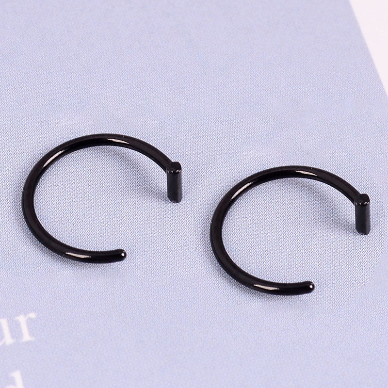 New Punk Titanium Steel Lip Piercings  (Cuff Clip)