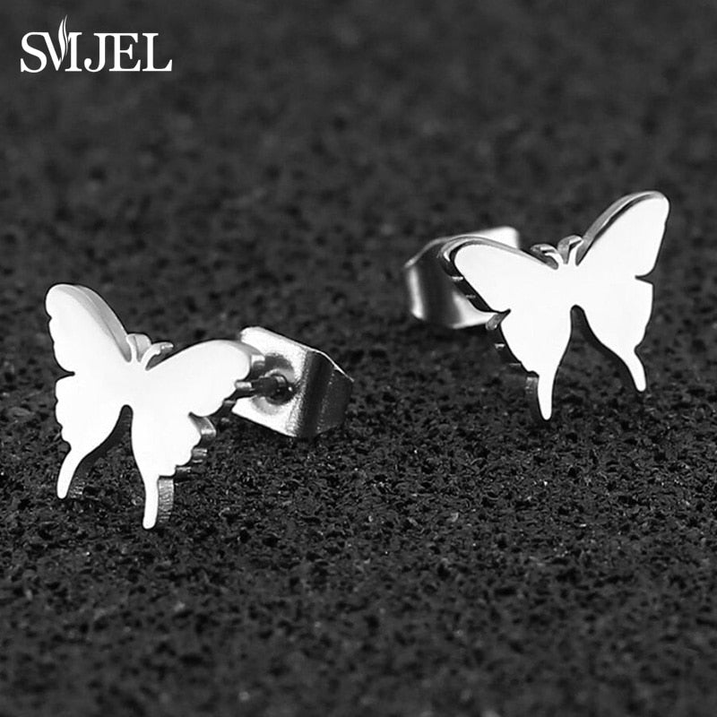 Women's Retro and Trendy Style Stud Butterfly Ear Piercing