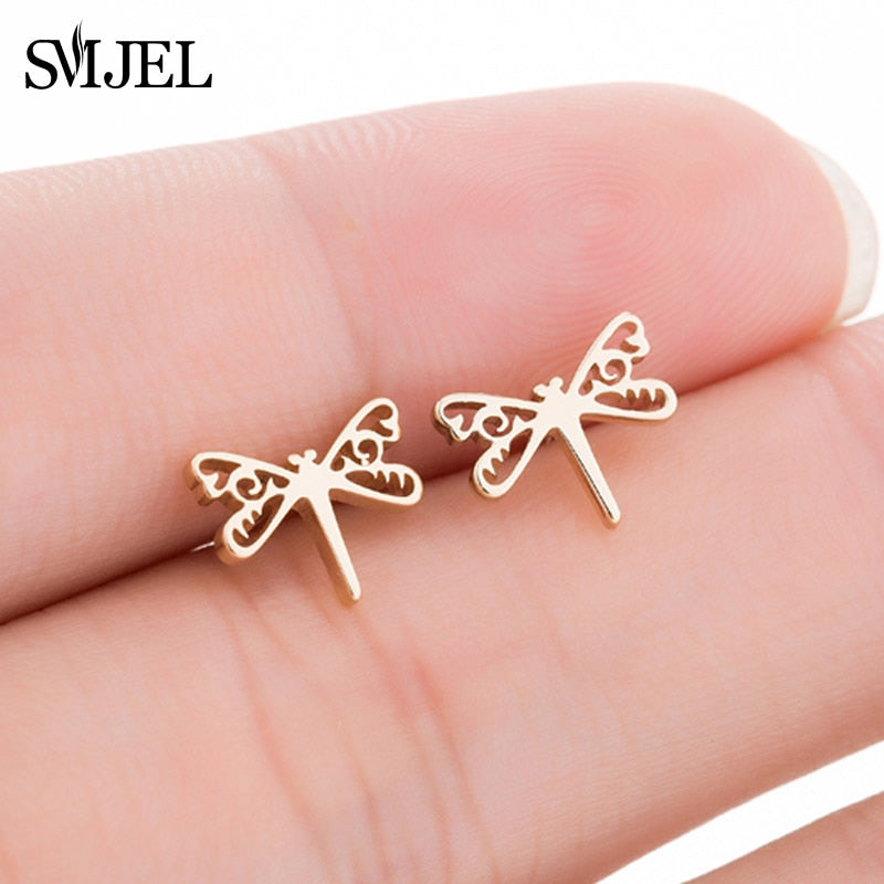 Women's Retro and Trendy Style Stud Butterfly Ear Piercing
