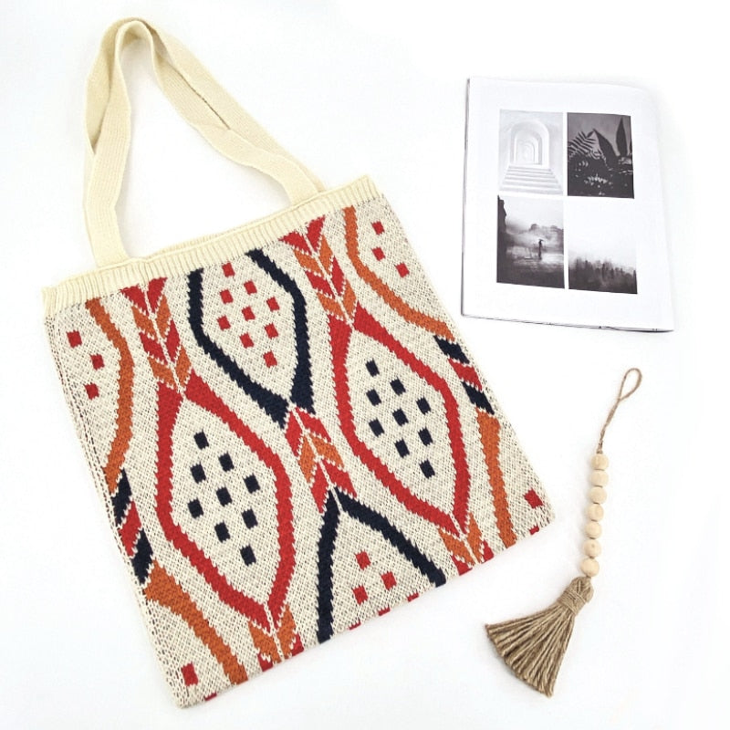 Women's Gypsy Bohemian Chic Aztec Tote Bag