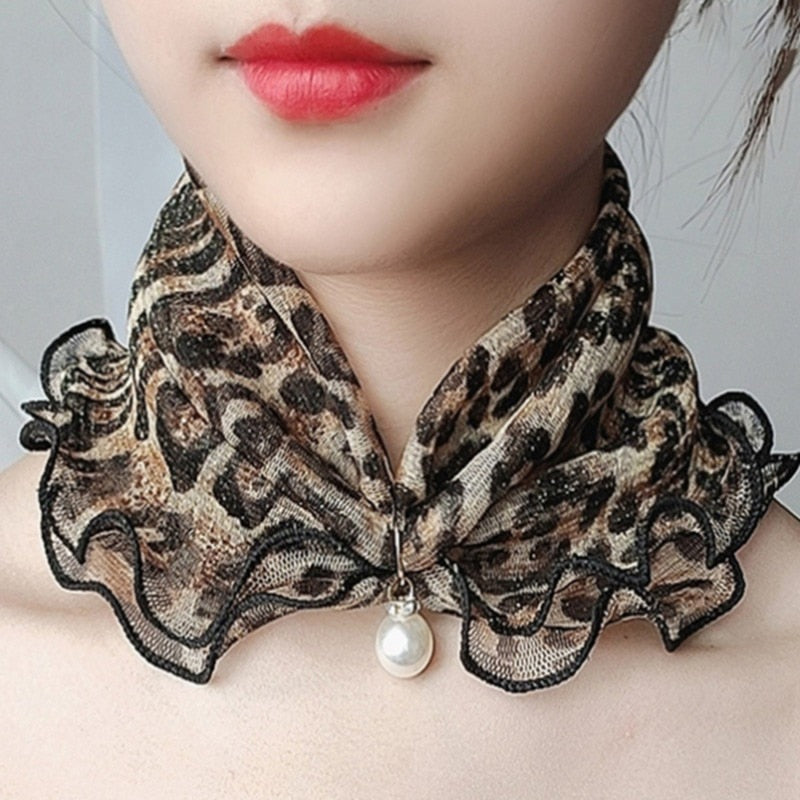 Women's Trendy Chiffon Neck Collar Scarfs