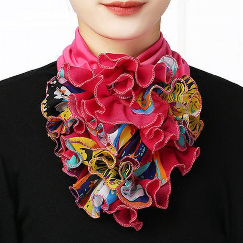 Women's Trendy Chiffon Neck Collar Scarfs
