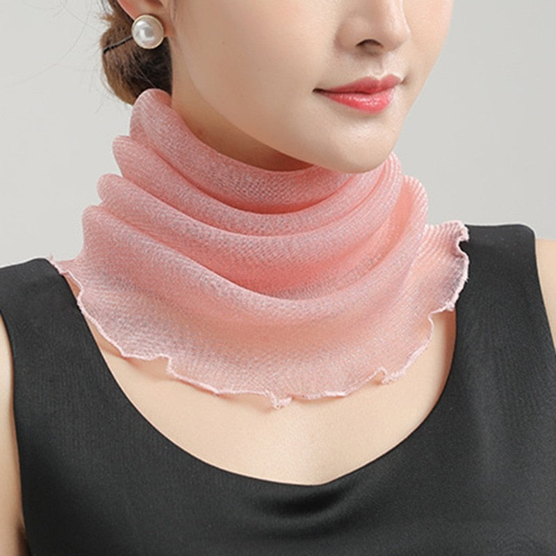 Women's Trendy Chiffon Neck Collar Scarfs