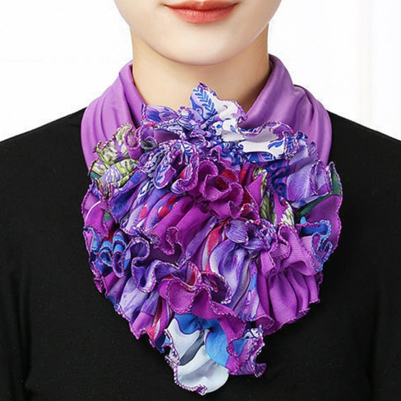 Women's Trendy Chiffon Neck Collar Scarfs
