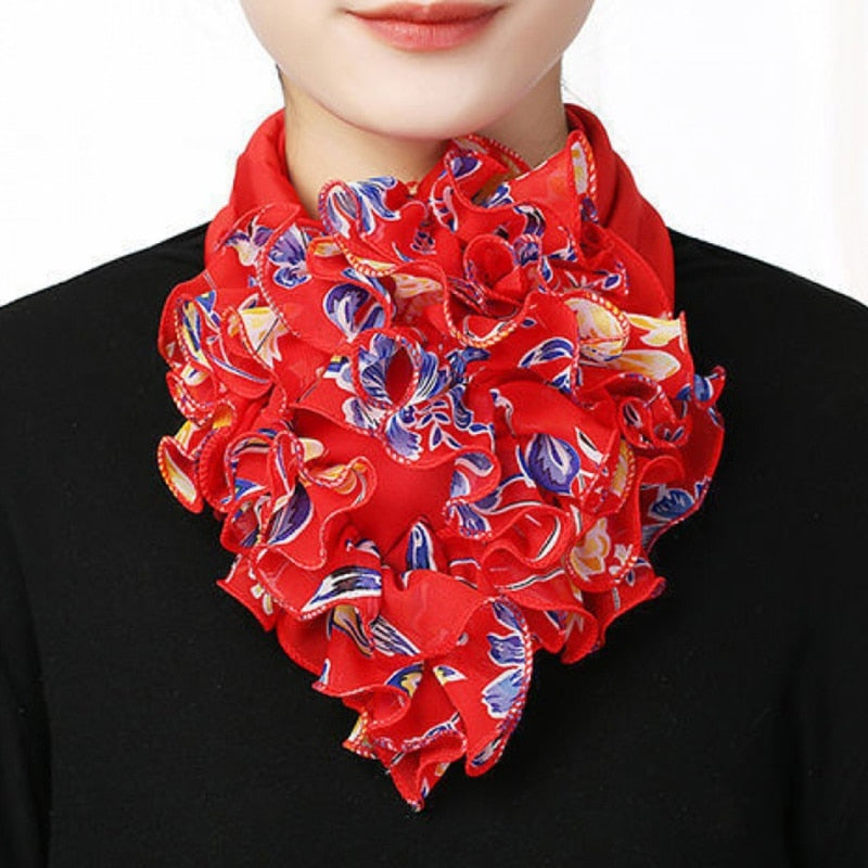Women's Trendy Chiffon Neck Collar Scarfs