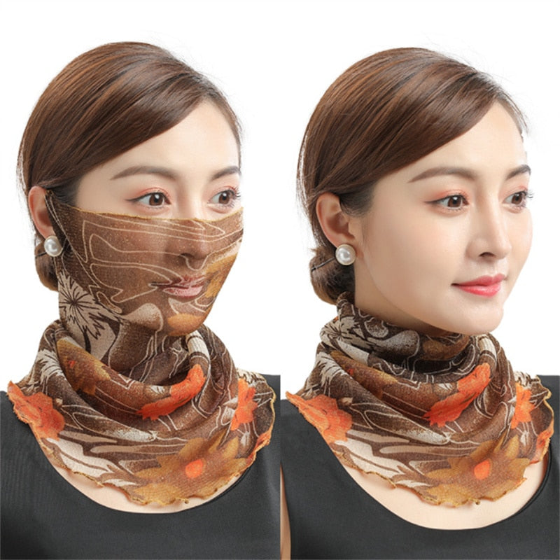 Women's Trendy Chiffon Neck Collar Scarfs