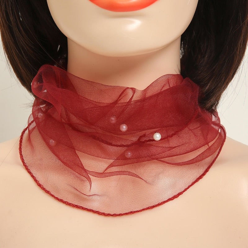 Women's Trendy Chiffon Neck Collar Scarfs