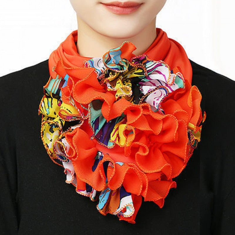 Women's Trendy Chiffon Neck Collar Scarfs