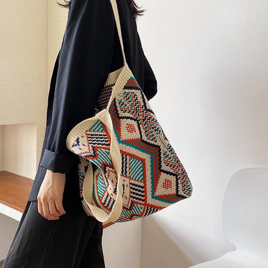 Women's Gypsy Bohemian Chic Aztec Tote Bag