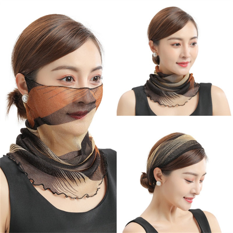 Women's Trendy Chiffon Neck Collar Scarfs
