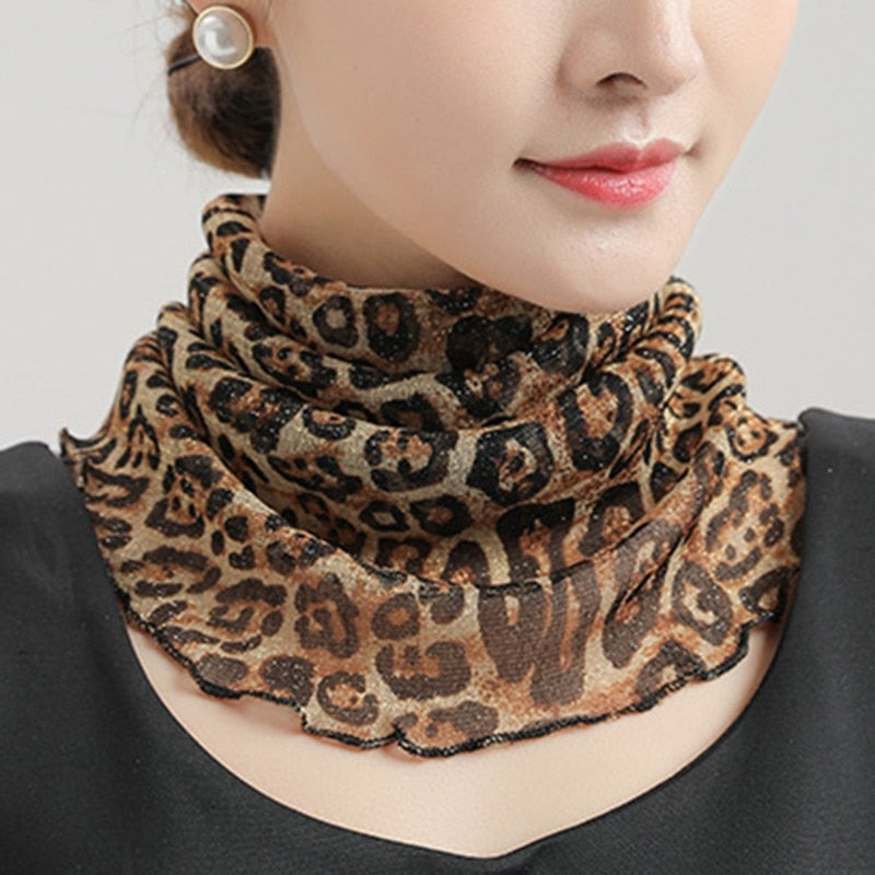 Women's Trendy Chiffon Neck Collar Scarfs