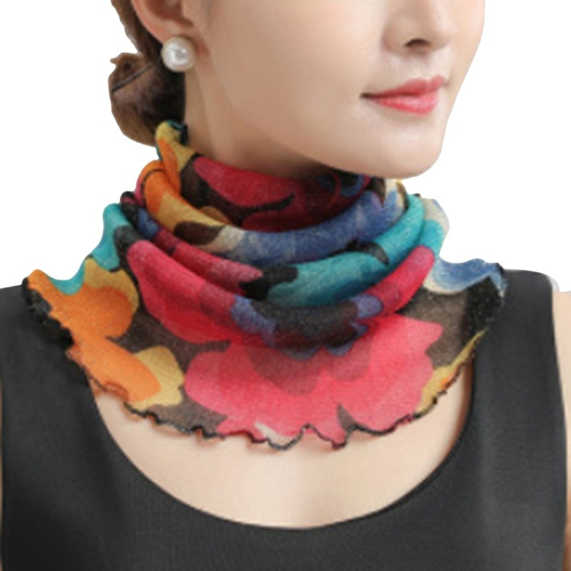 Women's Trendy Chiffon Neck Collar Scarfs