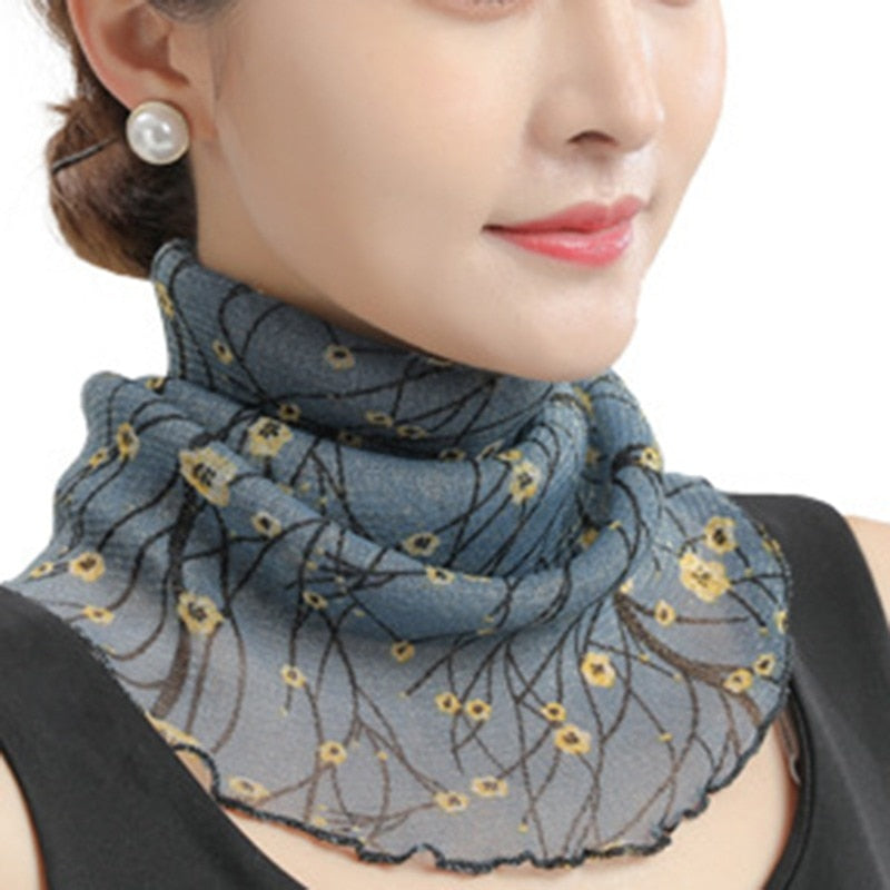 Women's Trendy Chiffon Neck Collar Scarfs