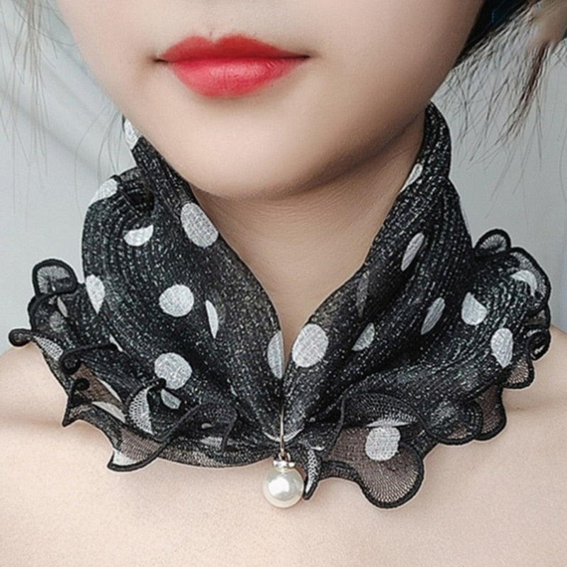 Women's Trendy Chiffon Neck Collar Scarfs