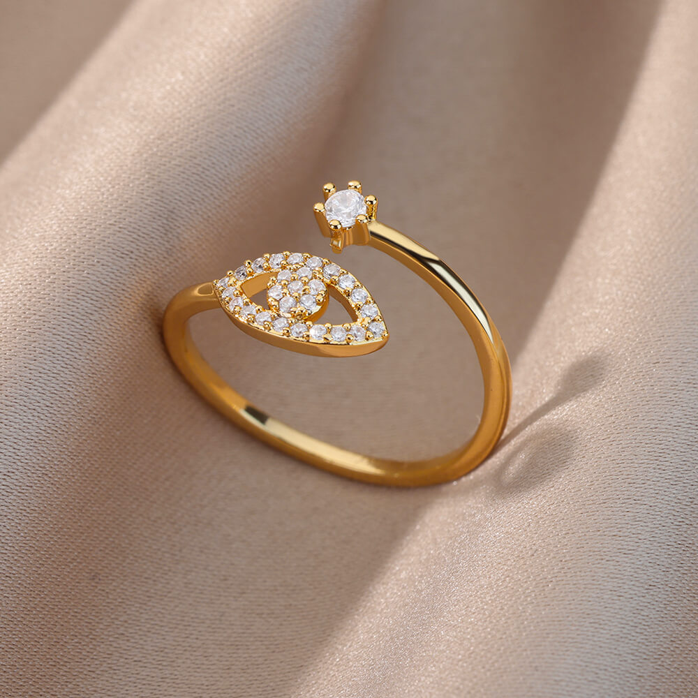 Women's Trendy Turkish Style Evil Eye Rings