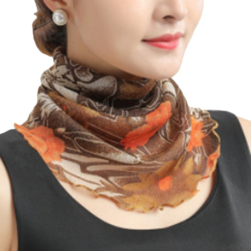 Women's Trendy Chiffon Neck Collar Scarfs