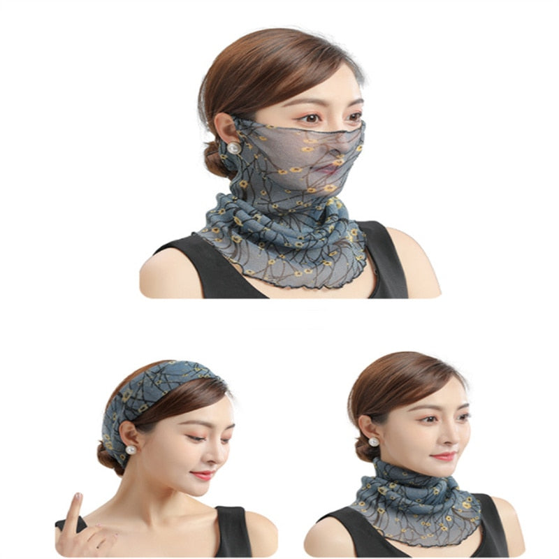 Women's Trendy Chiffon Neck Collar Scarfs