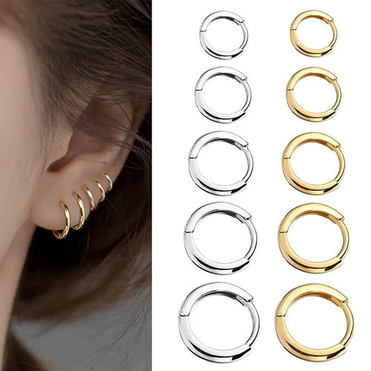 ( New) Women's Vintage Style Hoop Ear Piercing Jewelry