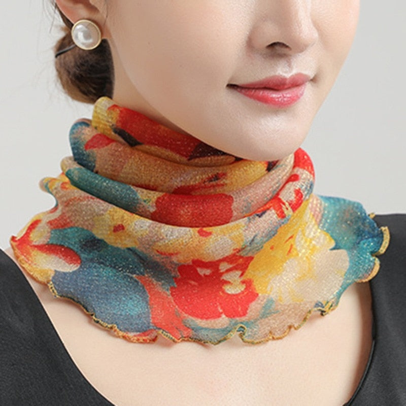 Women's Trendy Chiffon Neck Collar Scarfs