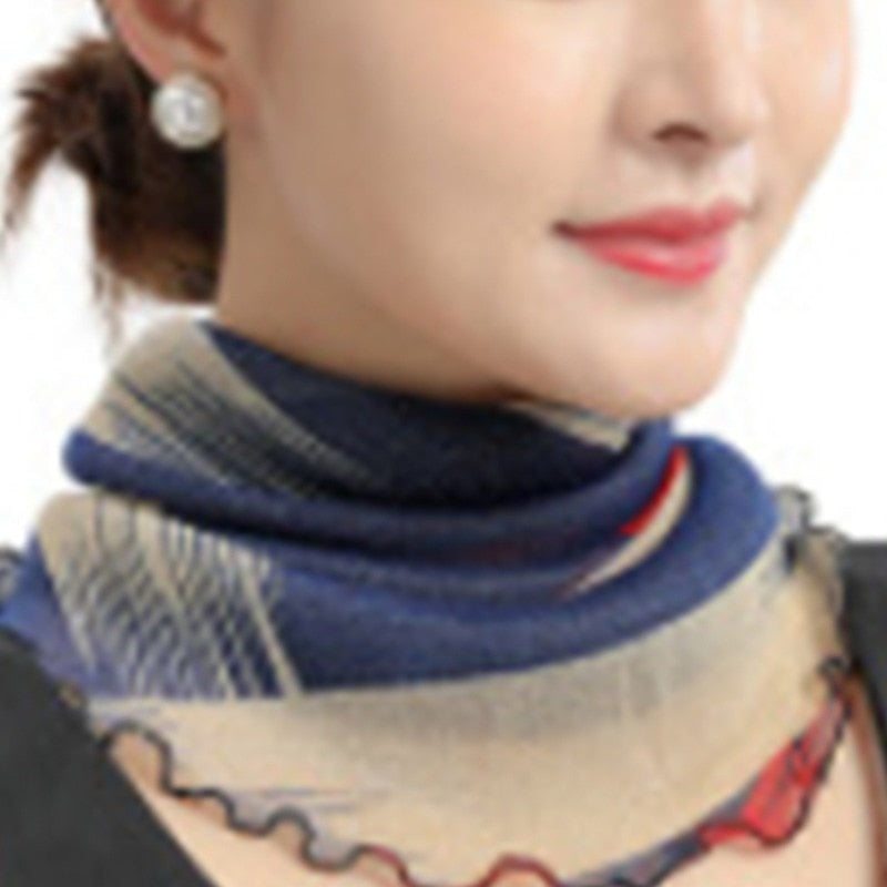 Women's Trendy Chiffon Neck Collar Scarfs