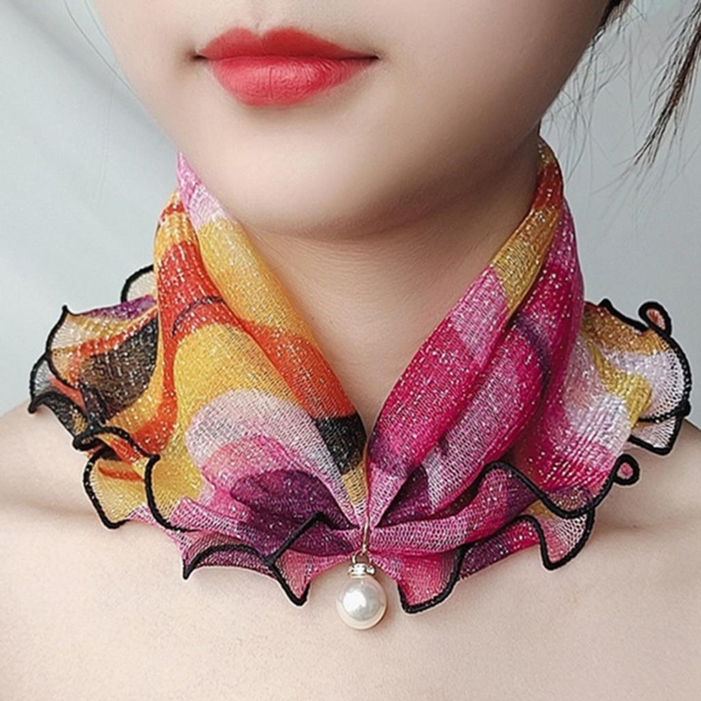 Women's Trendy Chiffon Neck Collar Scarfs